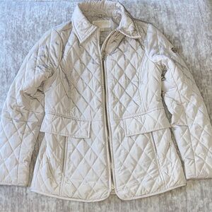 New Michael Kors Cream Quilted Jacket